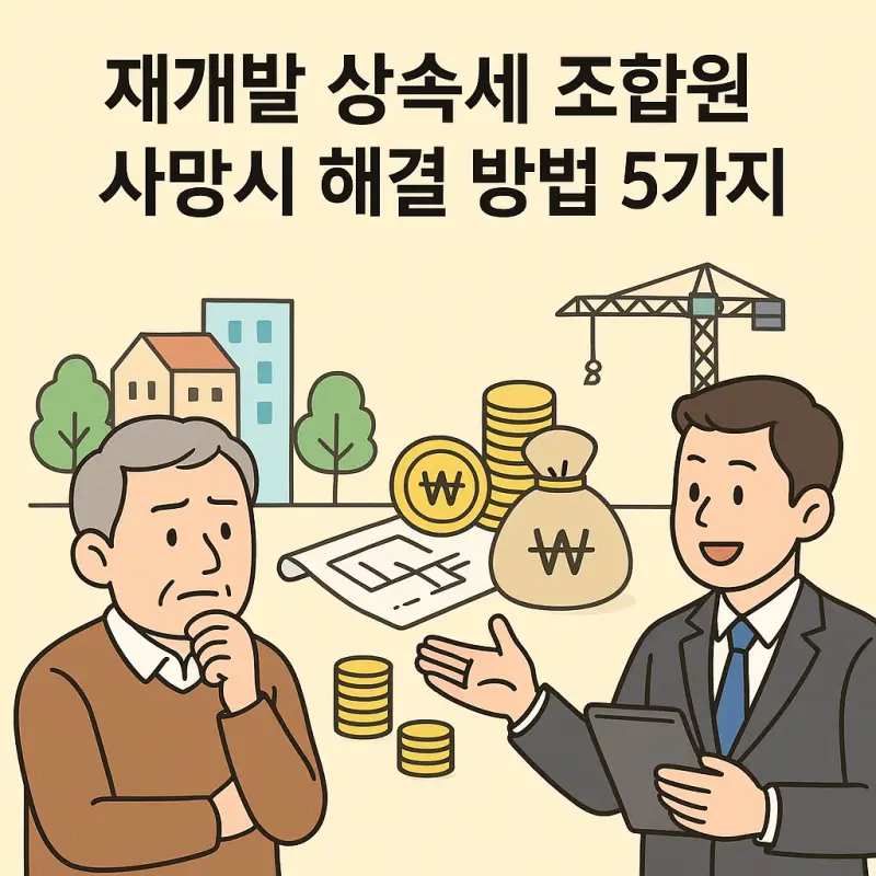 재개발 상속세 문제 해결을 위한 조합원 사망시 대처 방법을 설명하는 가이드 썸네일