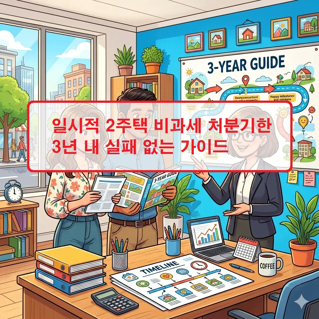 신규 주택 취득 후 기존 주택을 정리해야 하는 일시적 2주택 비과세 처분기한 3년 요건 안내 이미지